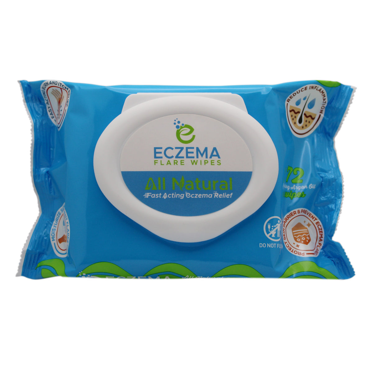 Eczema Flare Wipes front packaging photo