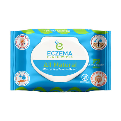 Eczema Flare Wipes front packaging photo