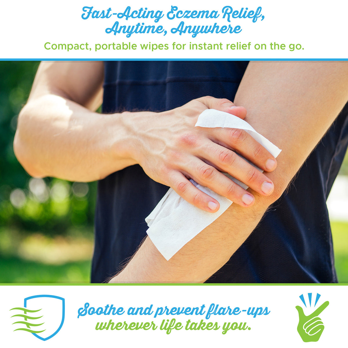 Soothe and prevent flare-ups wherever life takes you. Experience soothing hydration with every wipe, wherever you go.