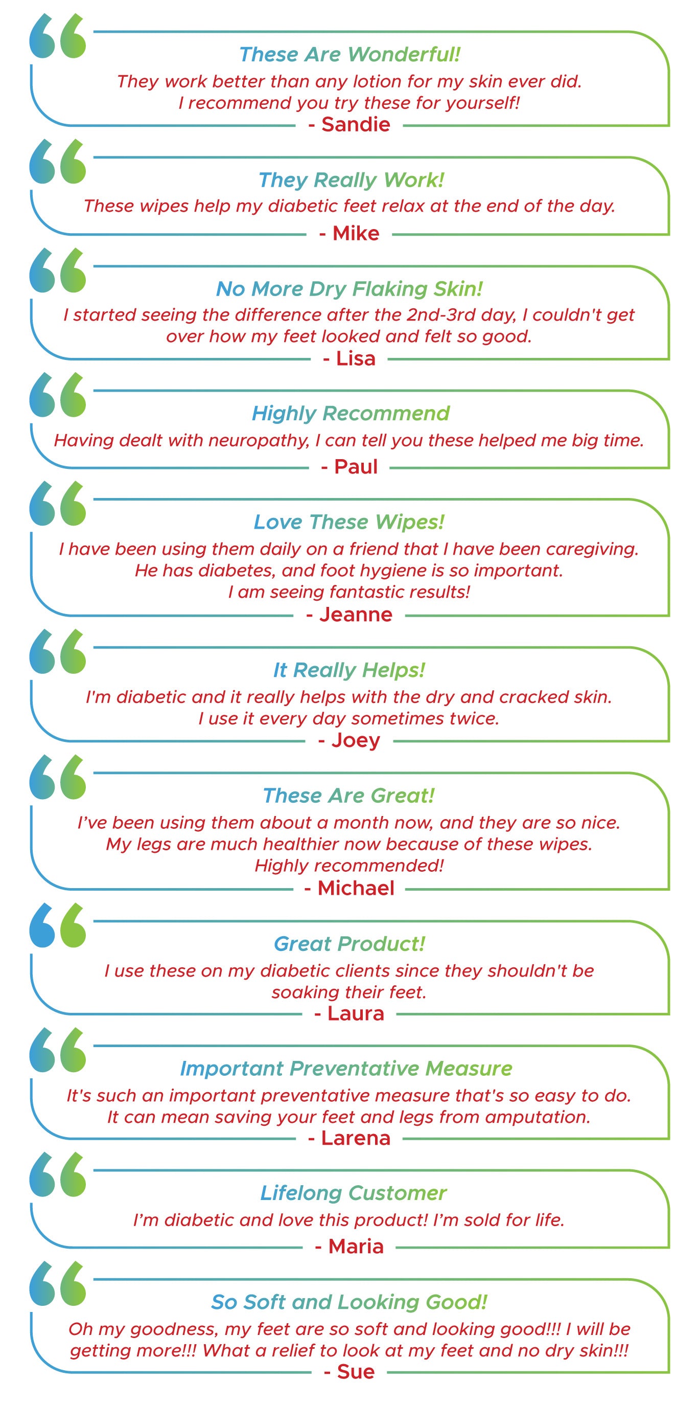 Customers share how the wipes work for them and are all pleased with the results.