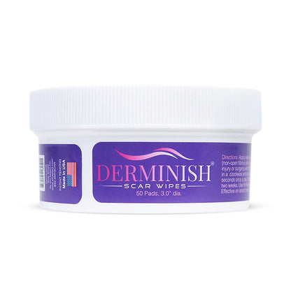Derminish Scar Wipes front packaging photo