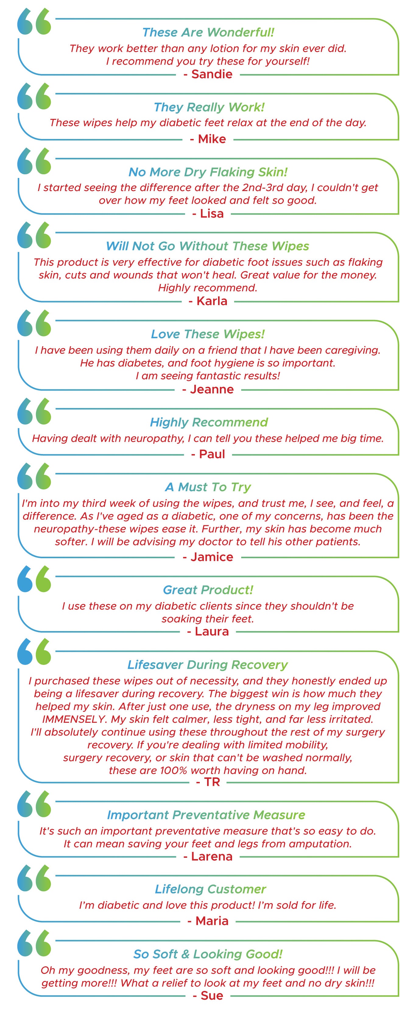 Customers share how the wipes work for them and are all pleased with the results.