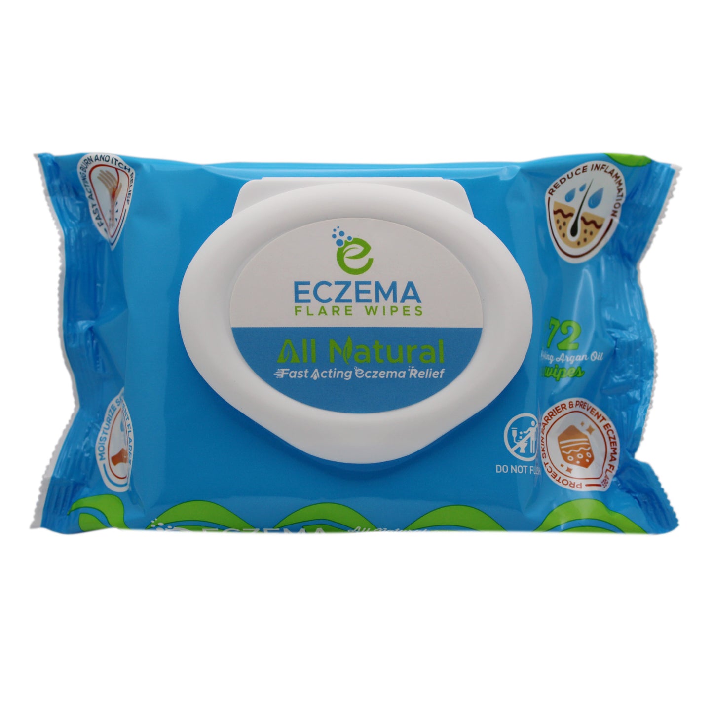 Eczema Flare Wipes front packaging photo
