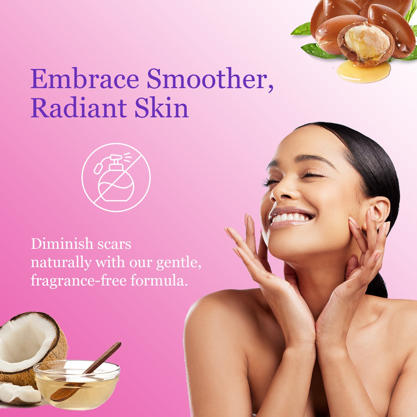 Embrace Smoother, Radiant Skin. Diminish scars naturally with our gentle, fragrance-free formula.
