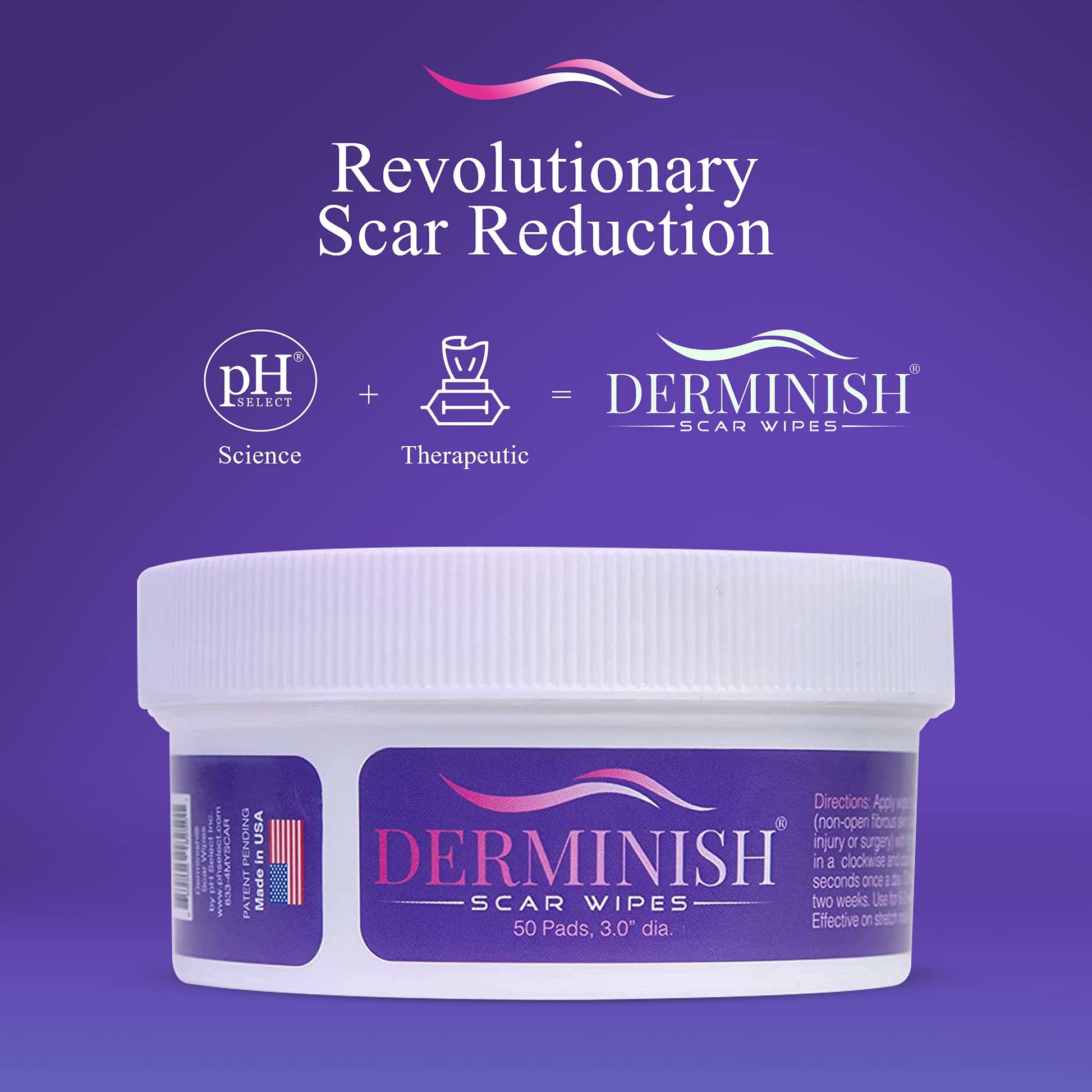 Revolutionary Scar Reduction: Science + Therapeutic = Derminish Scar Wipes