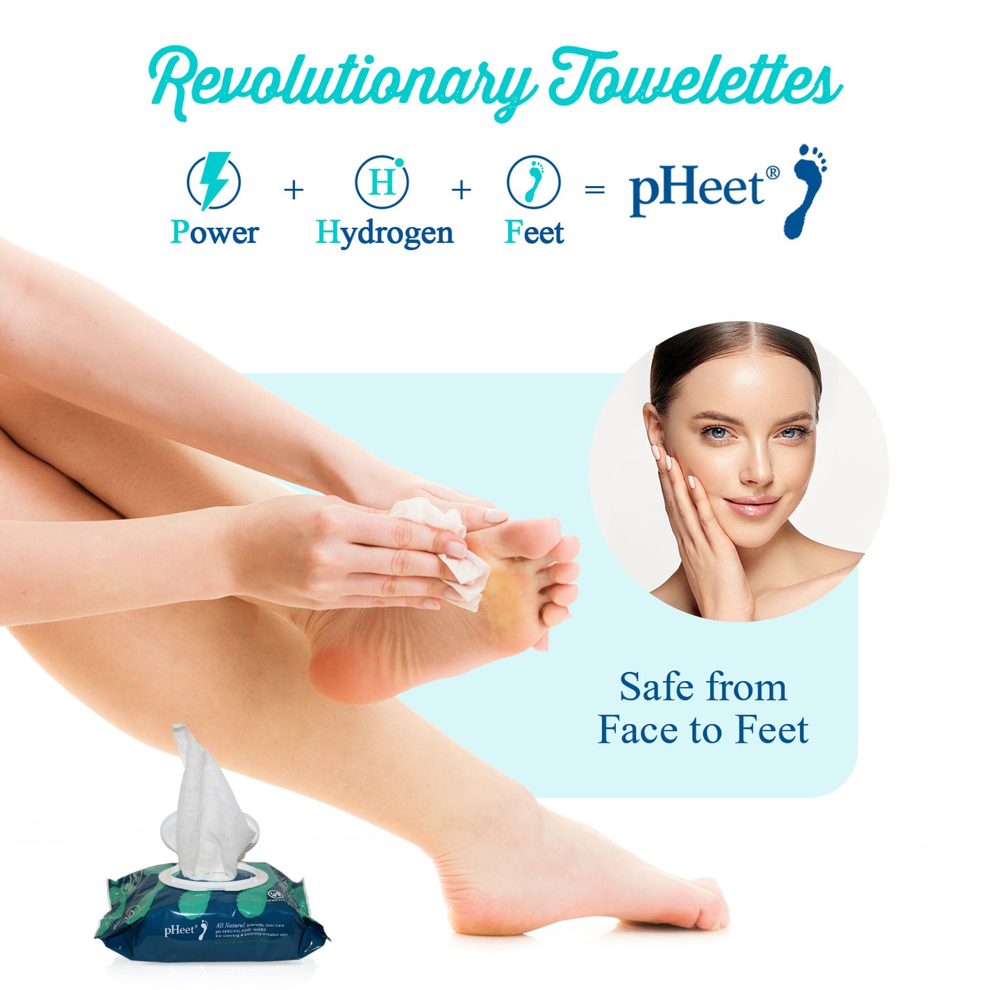 pHeet® Foot Wipes - All-Natural Antifungal & Antibacterial Formula – pH ...