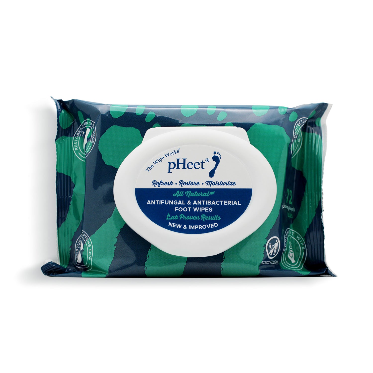 pHeet Foot Wipes front packaging photo